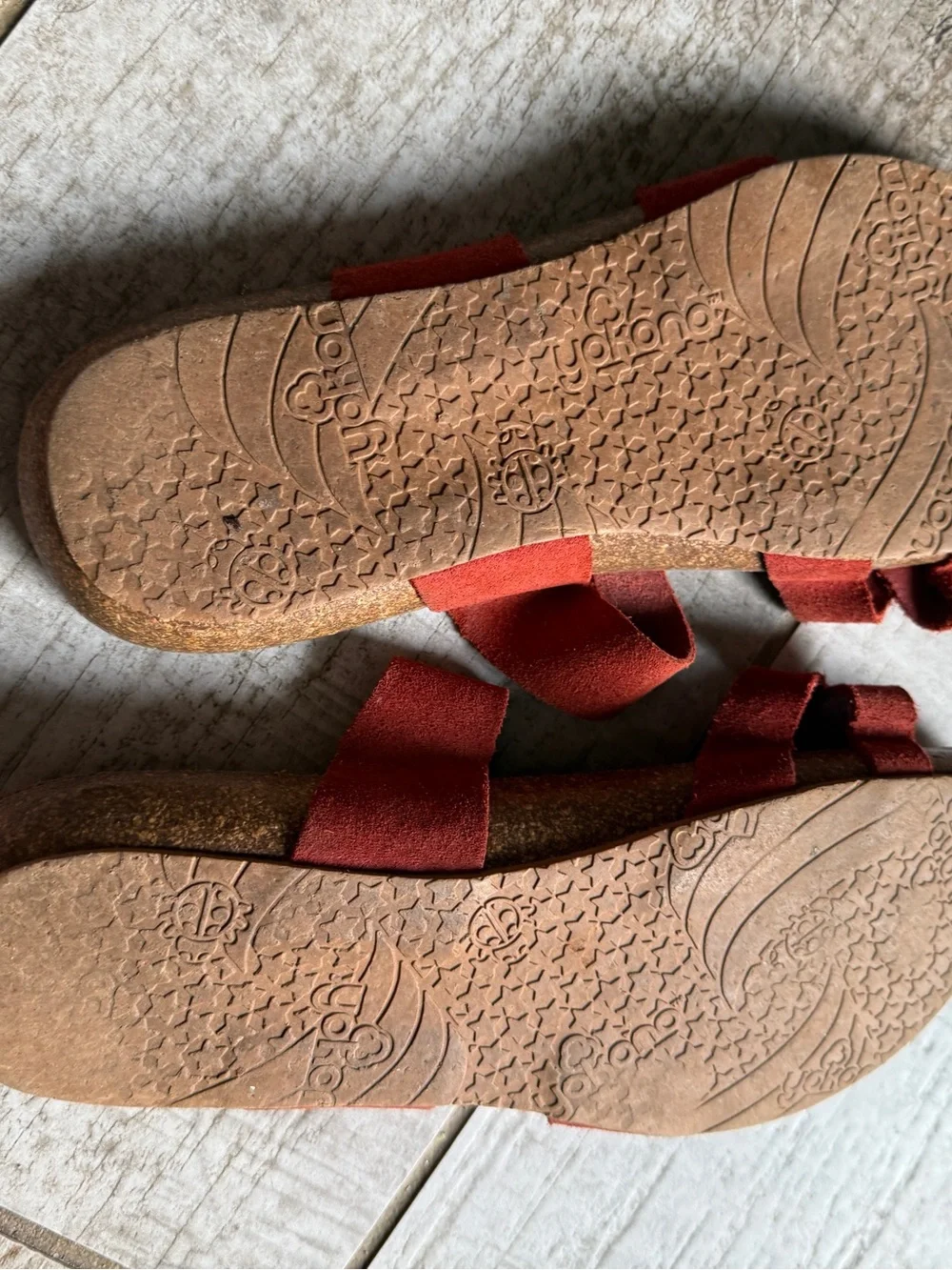 Yokono Red Leather Strappy Sandals